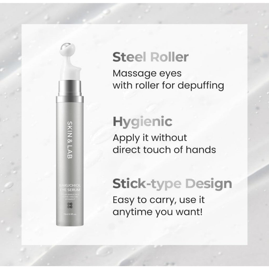 [SKIN&LAB] Bakuchiol Eye Serum, 15mL | Roll-on, vegan