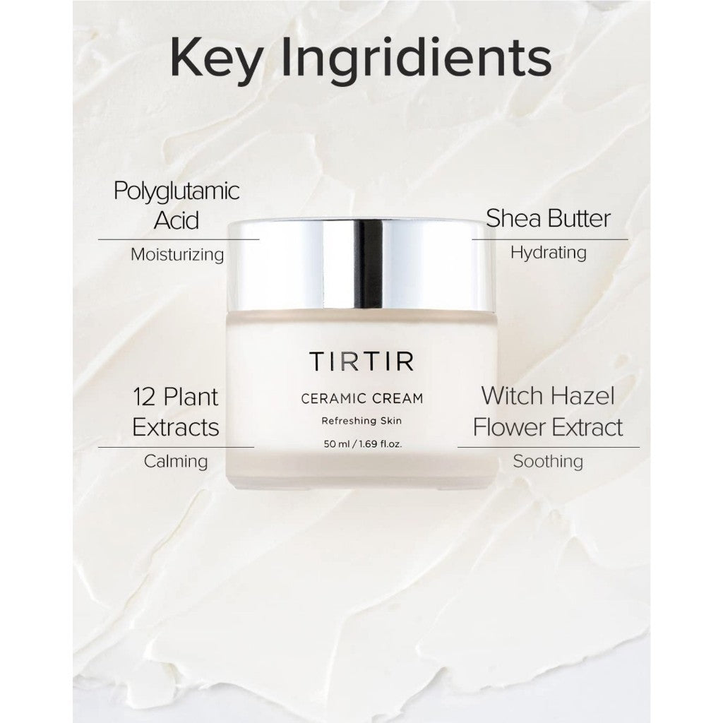 [TIRTIR] Ceramic Cream, (50mL / 100mL) Refreshing Skin, Moisturizing