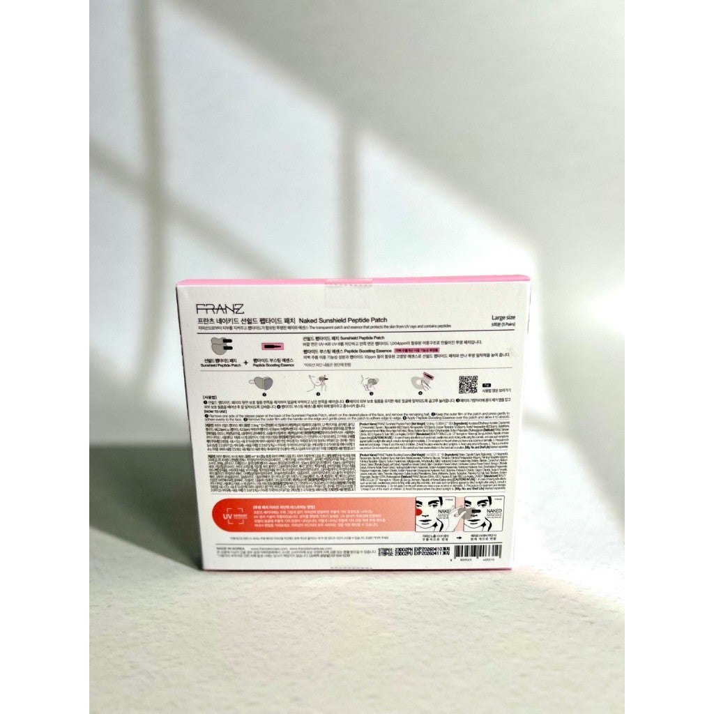 FRANZ Naked SunShield Peptide Patch 5Pack 2Type (R/L Size)
