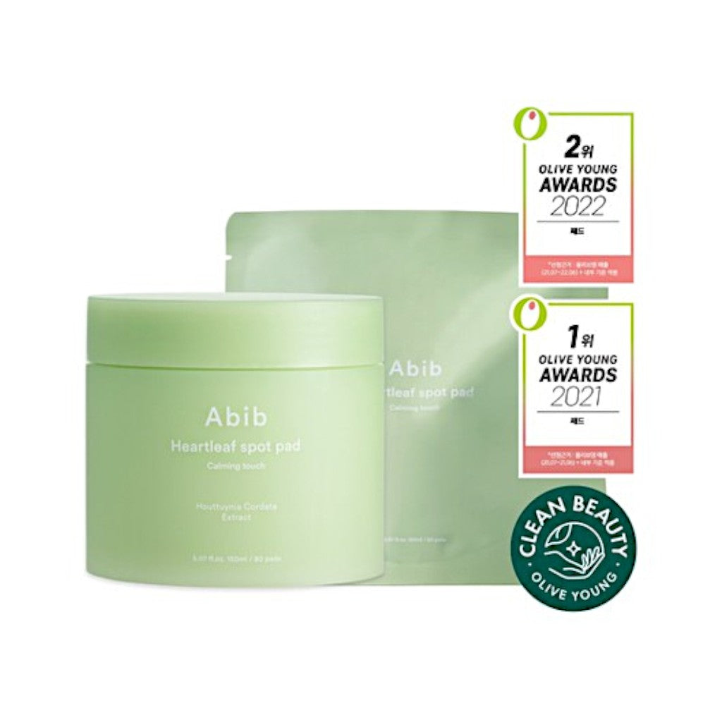 [ORIGINAL PRODUCT + REFILL SET] Abib Heartleaf Spot Pad Calming Touch 80pads + Refill 80pads