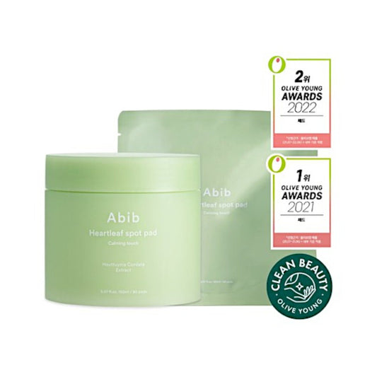 [ORIGINAL PRODUCT + REFILL SET] Abib Heartleaf Spot Pad Calming Touch 80pads + Refill 80pads