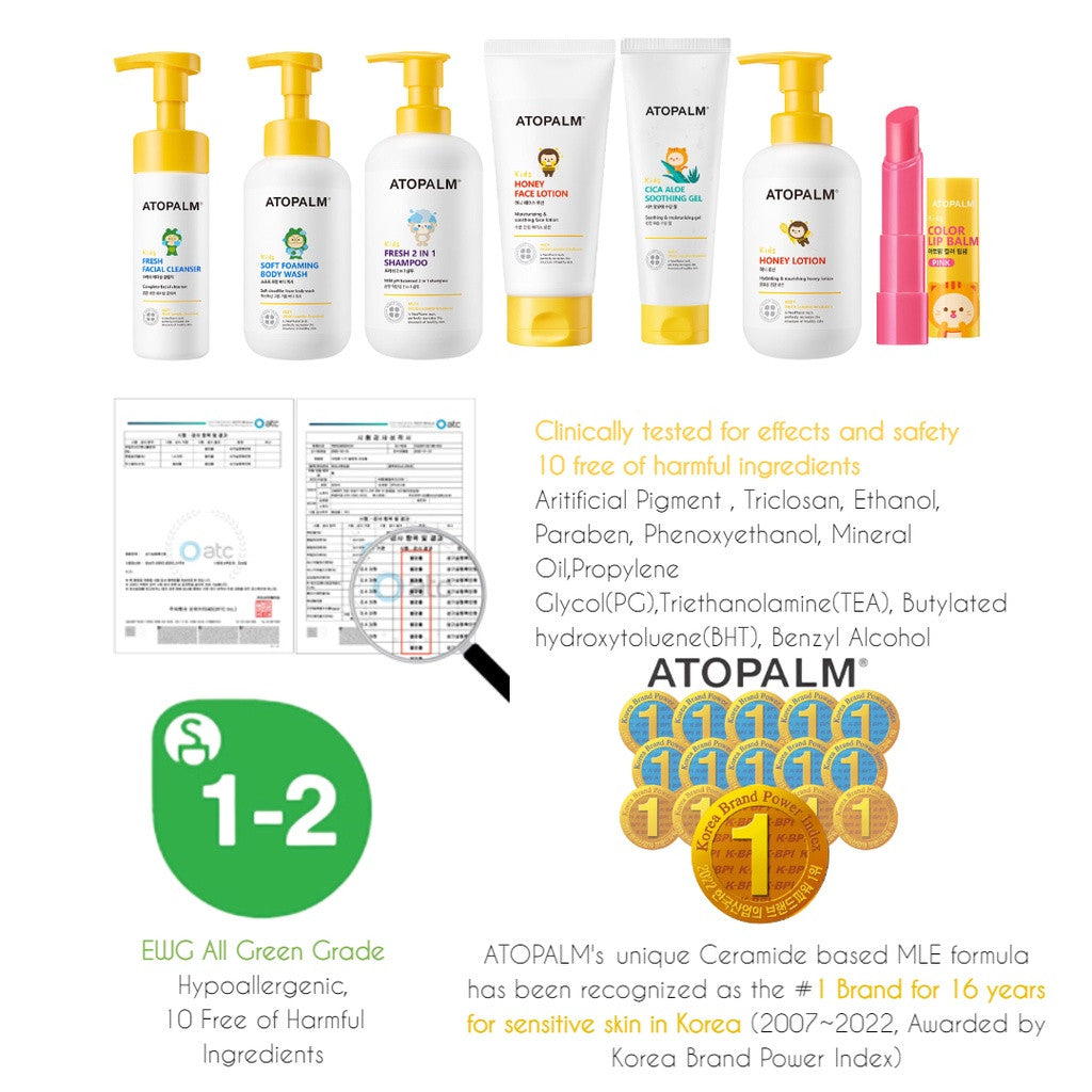 ATOPALM Kids Color Lip Balm (Pink/Red) 3.3g
