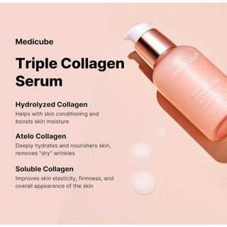 [Medicube] Triple Collagen Serum 55mL/1.85 fl.oz , Nourish dull skin with Triple Collagen Complex - A lightweight serum with Niacinamide and Hyaluronic Acid