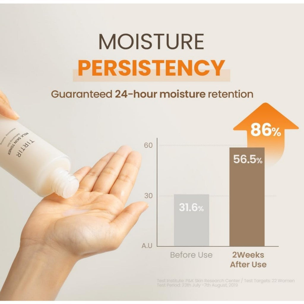 [TIRTIR] Milk Skin Toner, 150mL/50ml | Deep Moisturizing, Instant Glow, 2% Niacinamide, Chamomile, Rice Bran Extract, Ceramide, Panthenol