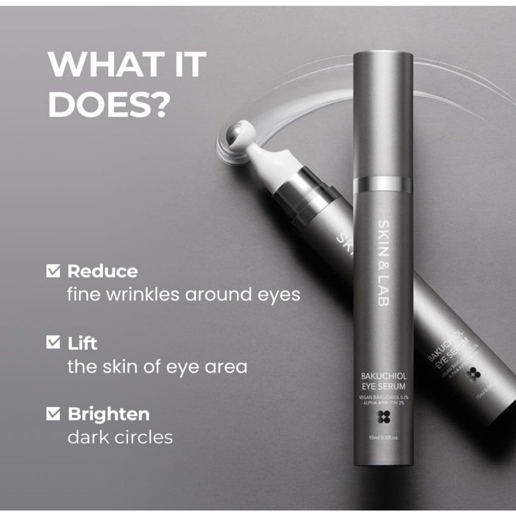 [SKIN&LAB] Bakuchiol Eye Serum, 15mL | Roll-on, vegan