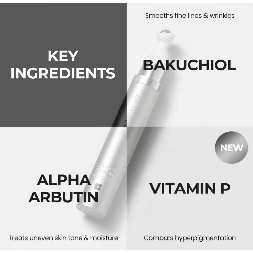 [SKIN&LAB] Bakuchiol Eye Serum, 15mL | Roll-on, vegan
