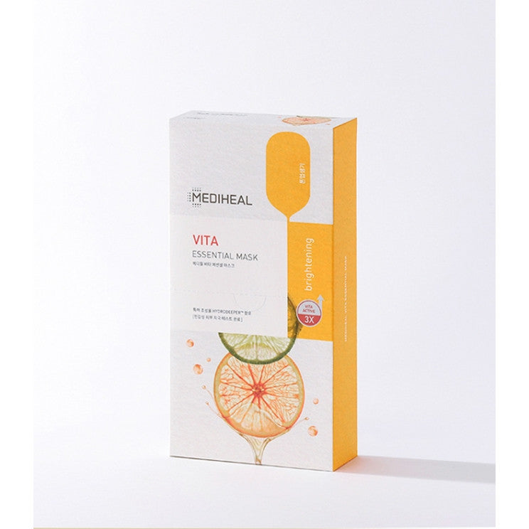 MEDIHEAL Essential Mask Sheet Pack 10pcs / Teatree, Madecassoside, Collagen, Watermide, Vita, Placenta