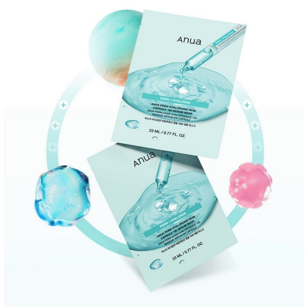 ANUA PDRN Hyaluronic Acid Capsule 100 Serum Mask 23ml 1 Sheet
