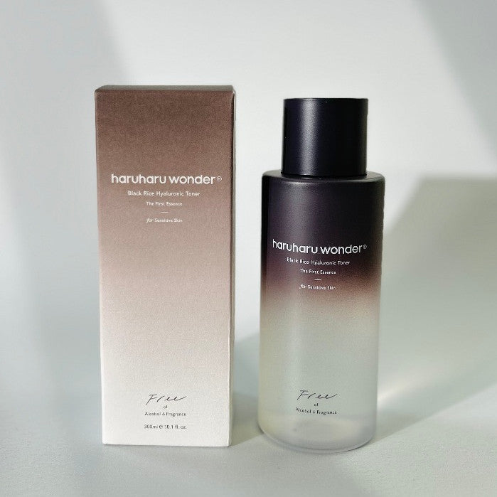 Haruharu Wonder Black Rice Hyaluronic Toner for Sensitive Skin, 10.1 fl oz / 300ml | Alcohol Free, Fragrance Free | Vegan, Cruelty Free, EWG-Green