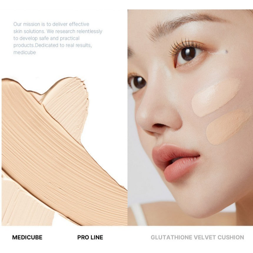 MEDICUBE Pro Glutathione and Collagen Cushion, 15g  2Types (Glow / Velvet) | SPF40 PA++