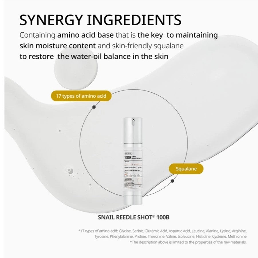 [New] VT Snail Reedle Shot 100B, 50mL | Green Snail Mucin 21%