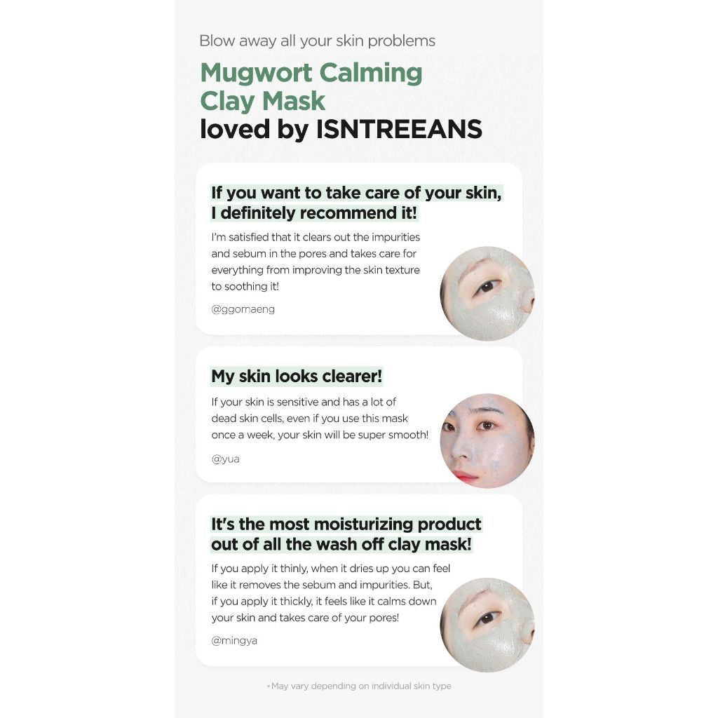 ISNTREE Mugwort Calming Clay Mask 100ml