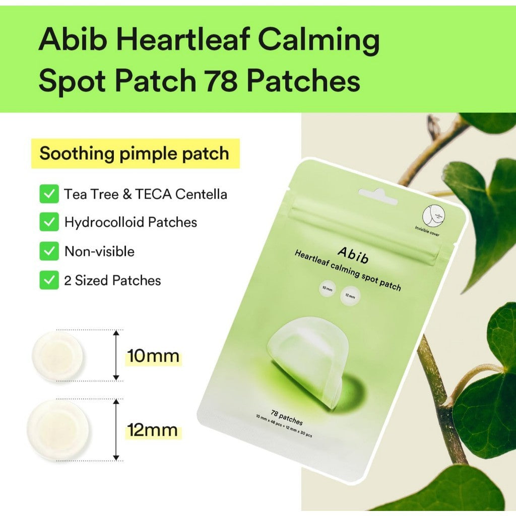 Abib Heartleaf Calming Spot Patch 10mm*48pcs + 12mm*30pcs