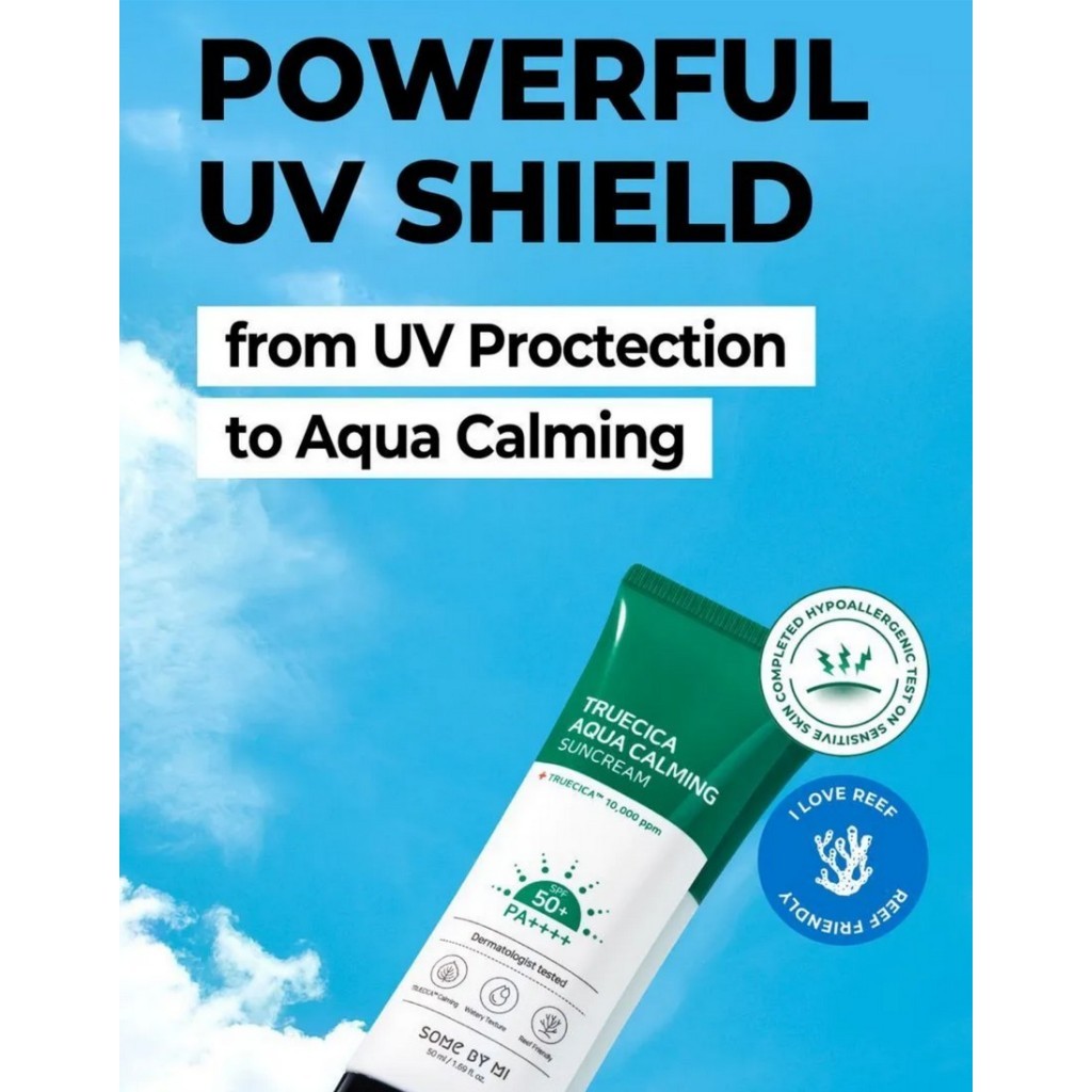 [SOME BY MI] Truecica Aqua Calming Sun Cream, 50mL | SPF50+, PA++++, Sunscreen, UV protecter