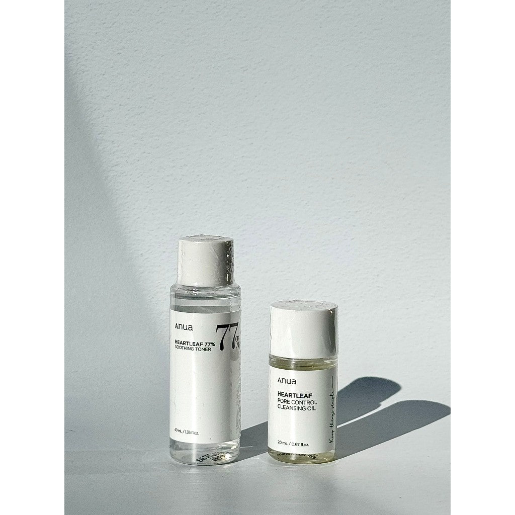 [MINI] ANUA Heartleaf Soothing Selection│Toner 40ml / Pore Cleansing Oil 20ml