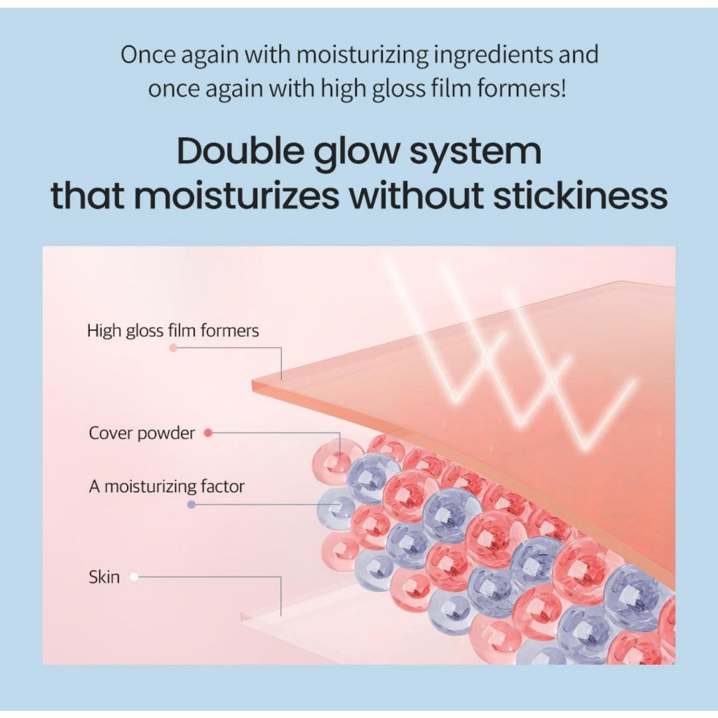 [TIRTIR] Aura Glow Cushion, 18g | Semi-Glow Finish, 72-Hour Radiance, Buildable coverage, Moisturized, Buildable skin, Korean Cushion