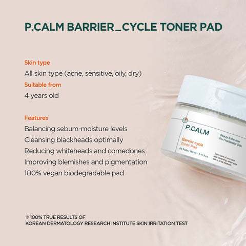 P.CALM Barrier Cycle Toner Pad 60pads
