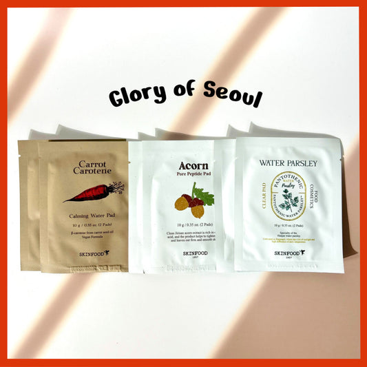 SKINFOOD Trio Pad Kit (carrot, acorn, parsley * 2sheets) 12sheets