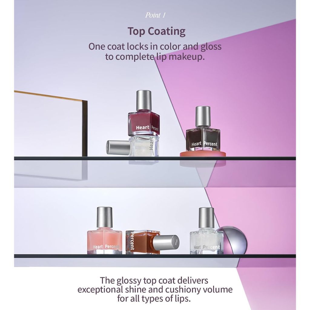 HEART PERCENT Dote On Mood Top Coating Lip Plumper, 6.5g (6 Types)