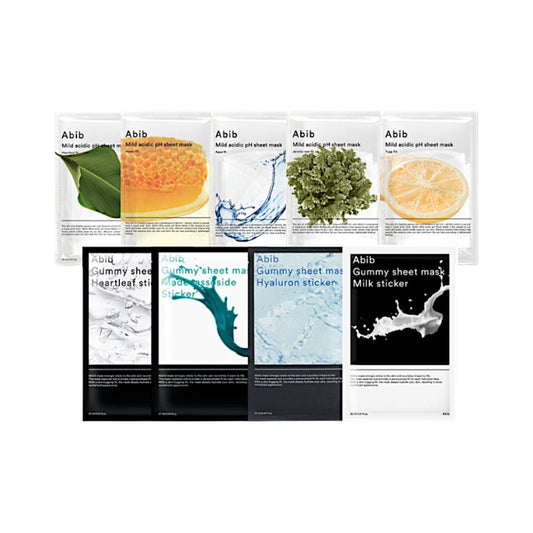 Abib Mild Acidic pH Sheet Mask (5 Types) / Gummy Sheet Mask (4 Types)