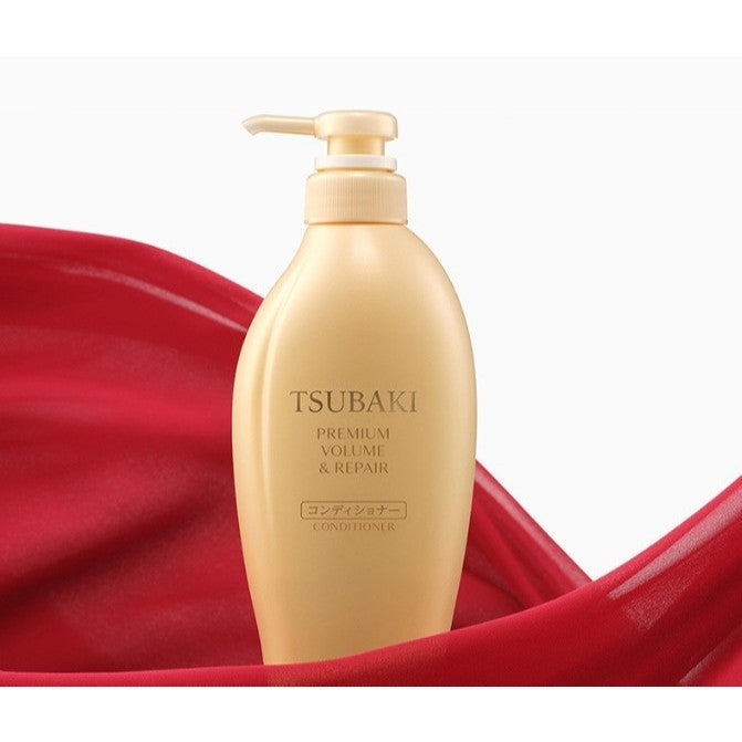 [RENEWED]TSUBAKI PRIMIUM VOLUME & REPAIR SHAMPOO/ CONDITIONER 490ml