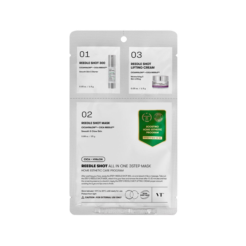 VT All In One 3 Step Mask (4 Types) │ Cica Reti-A / Cica Collagen / Vita-Light / Reedle Shot