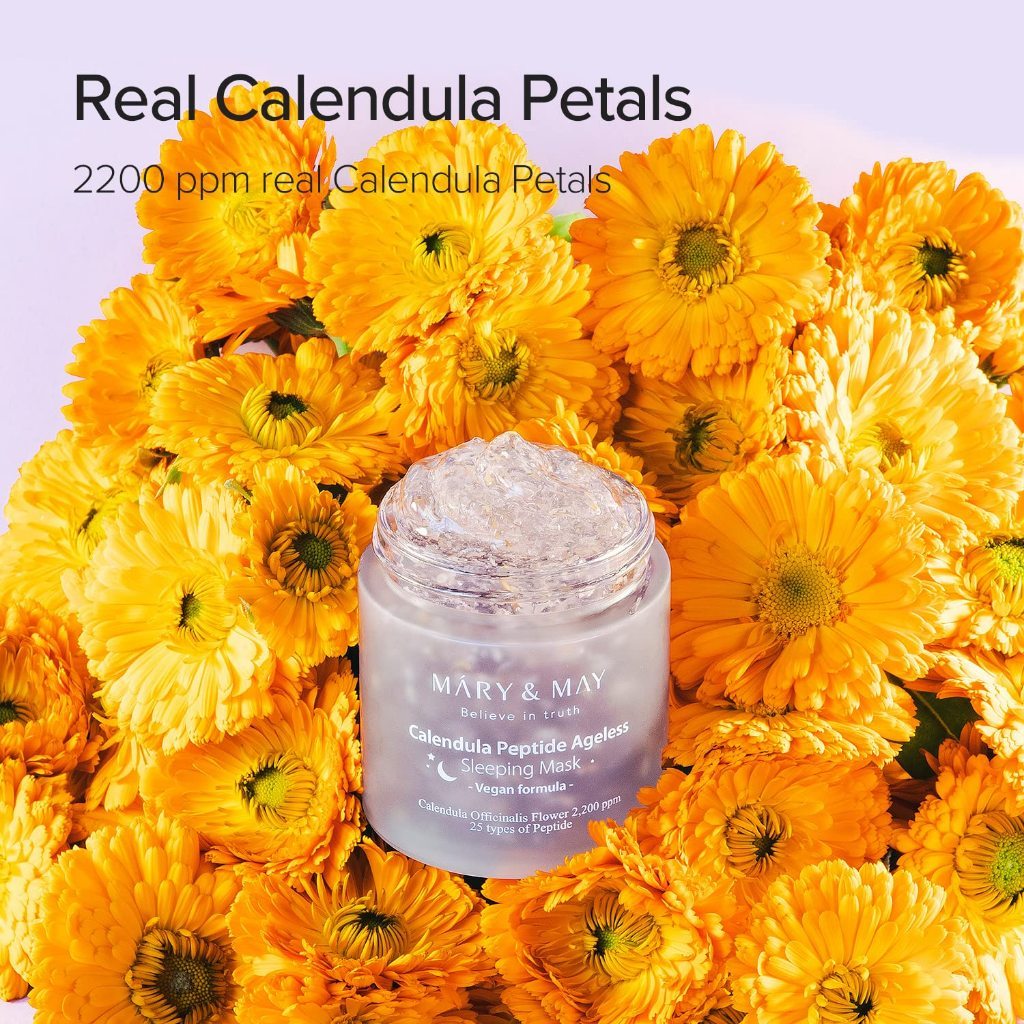 MARY&MAY Vegan Calendula Peptide Ageless Sleeping Mask 110g