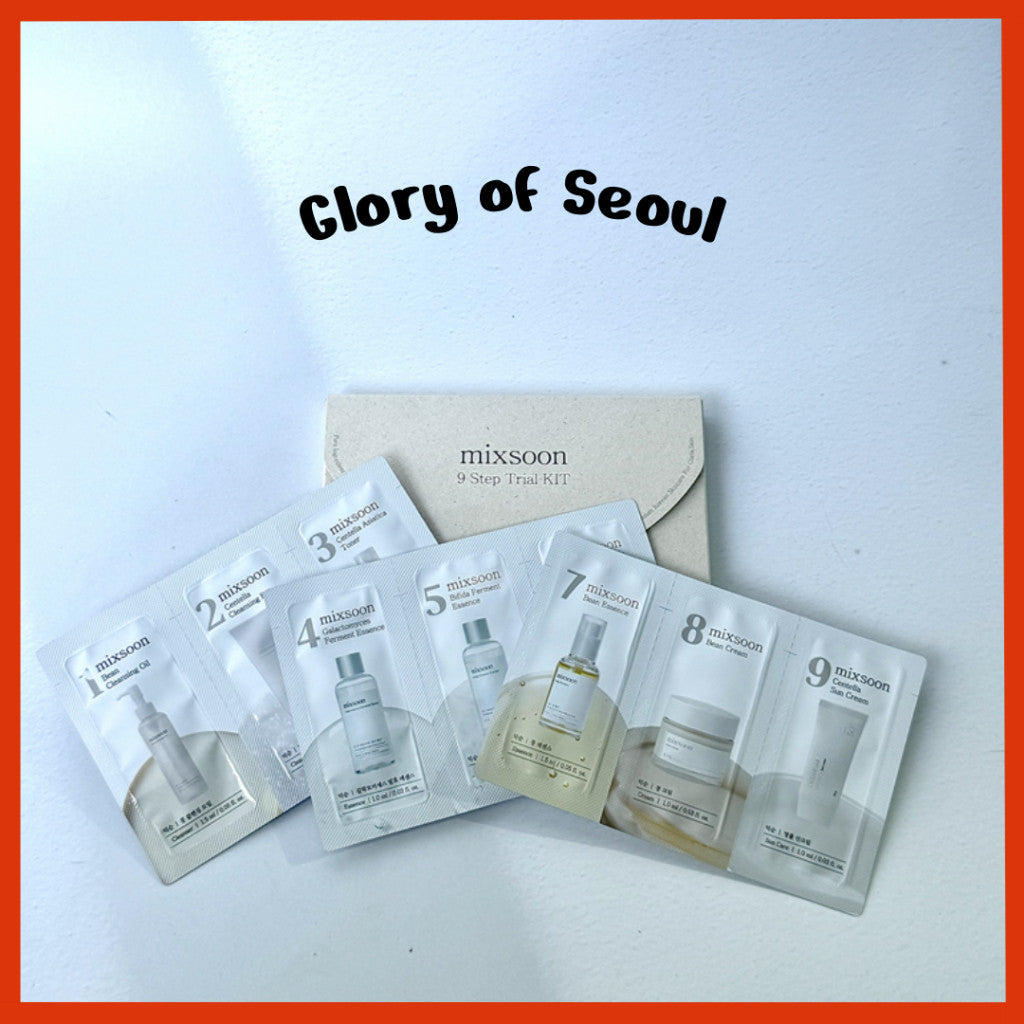 [KIT] mixsoon 9-Step Trial Kit, 1.5ml*3, Cleansing Oil 1.5ml + Cleansing Foam 1.5ml + Toner 1.5ml