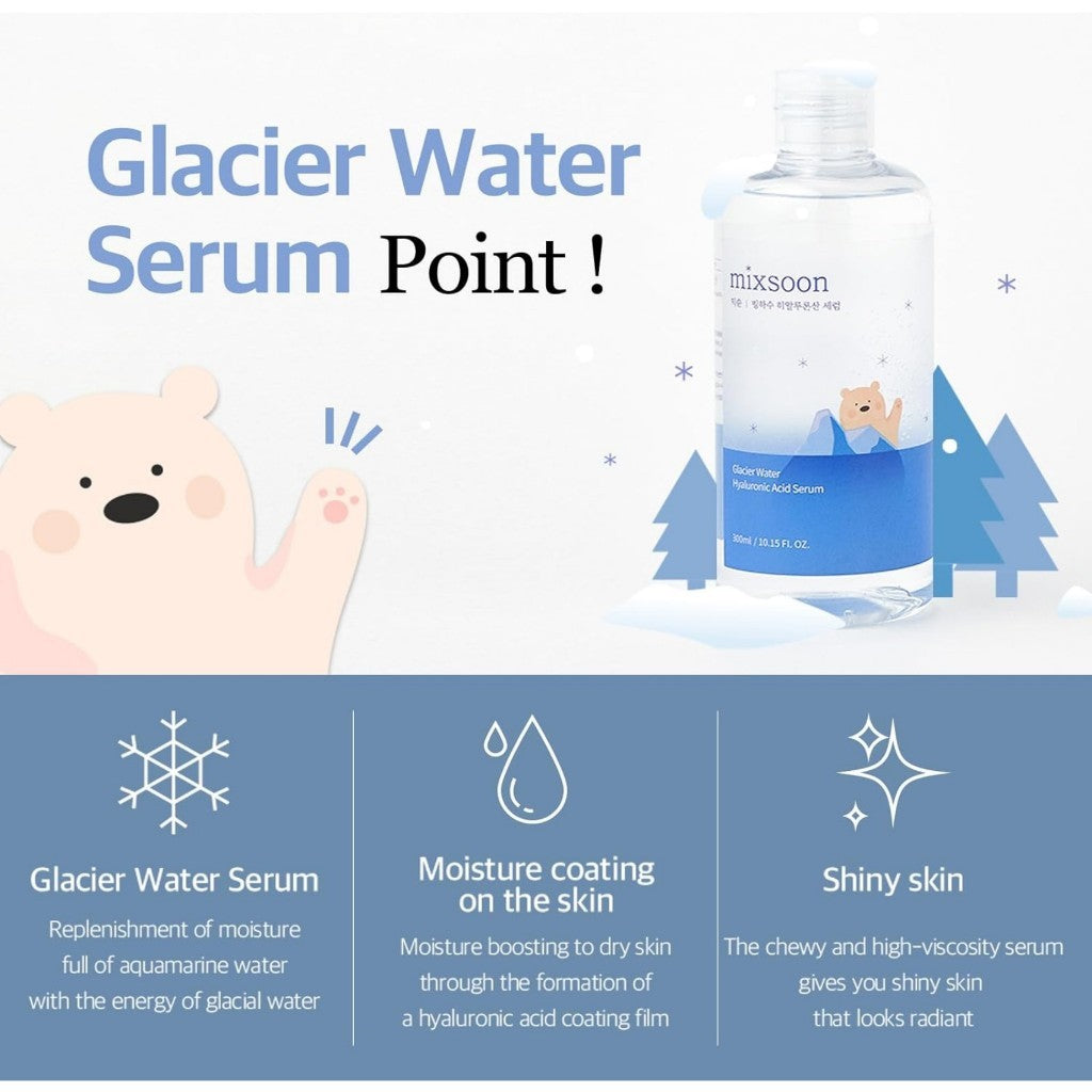 mixsoon Glacier Water Hyaluronic Acid Serum 100ml / 300ml
