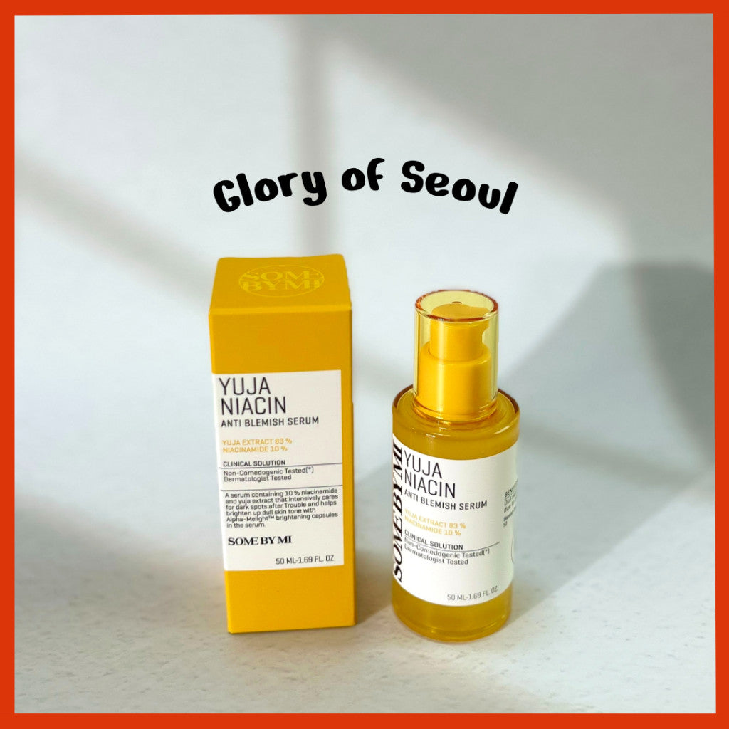 SOME BY MI Yuja Niacin 30 Days Blemish Care Serum 1.69Oz/ 50ml, 12 Vitamins Included for Sensitive Skin, Brightening Effect, Dark Spots and Freckles Care, Korean Skin Care
