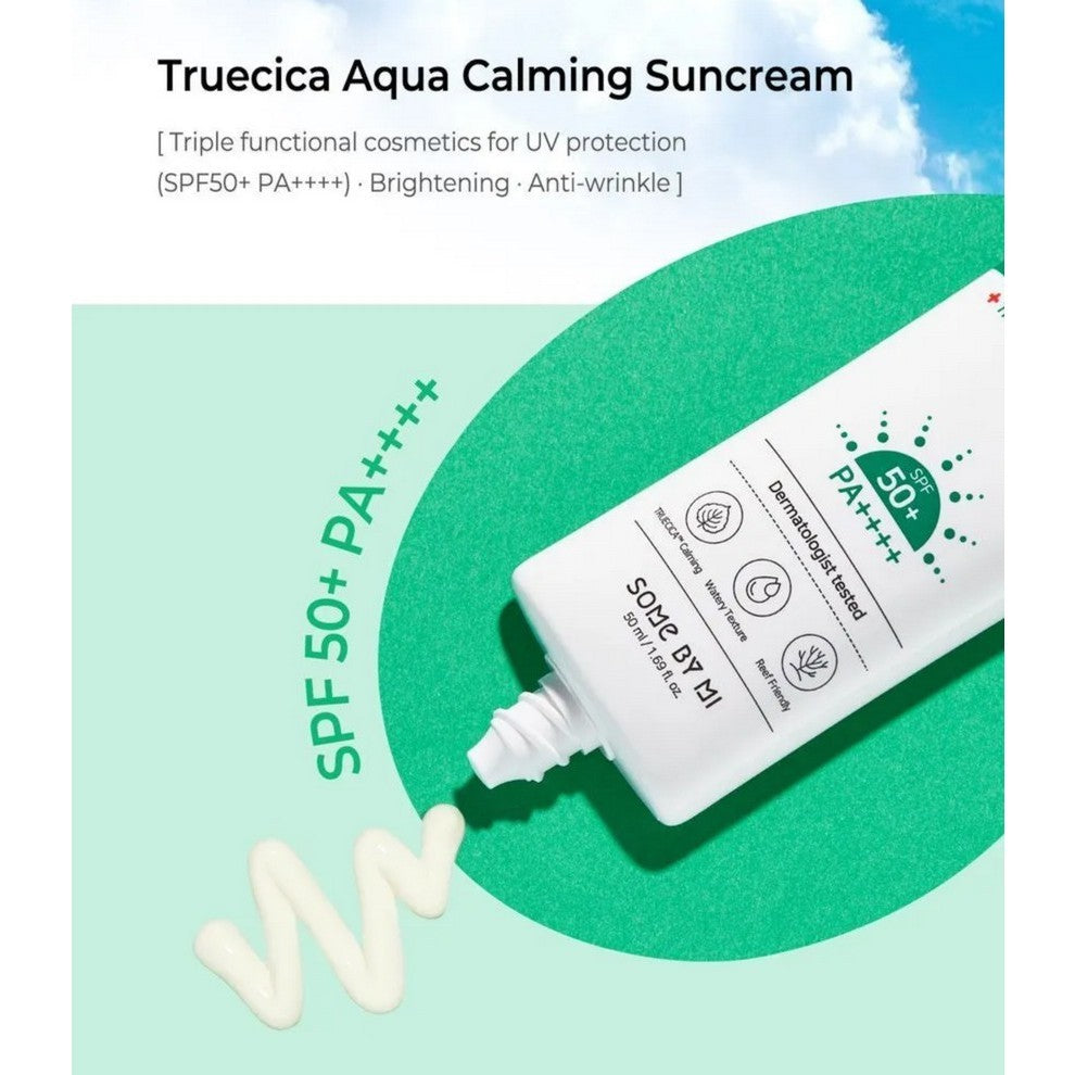 [SOME BY MI] Truecica Aqua Calming Sun Cream, 50mL | SPF50+, PA++++, Sunscreen, UV protecter
