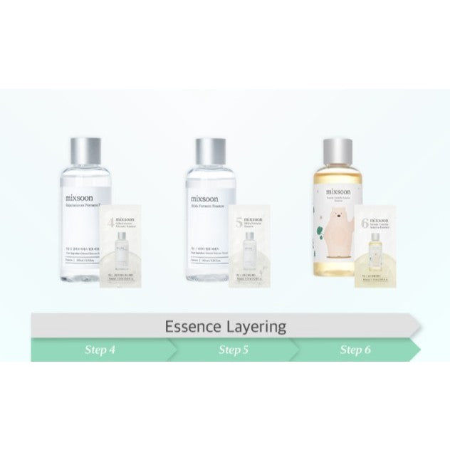 [KIT] mixsoon 9-Step Trial Kit, 1.5ml*3, Cleansing Oil 1.5ml + Cleansing Foam 1.5ml + Toner 1.5ml