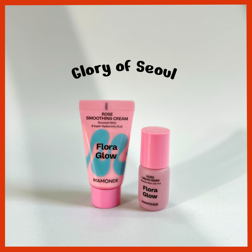 [MINI] MAMONDE Rose Liquid Mask 15ml / Flora Glow soothing cream 25ml (2 Types)