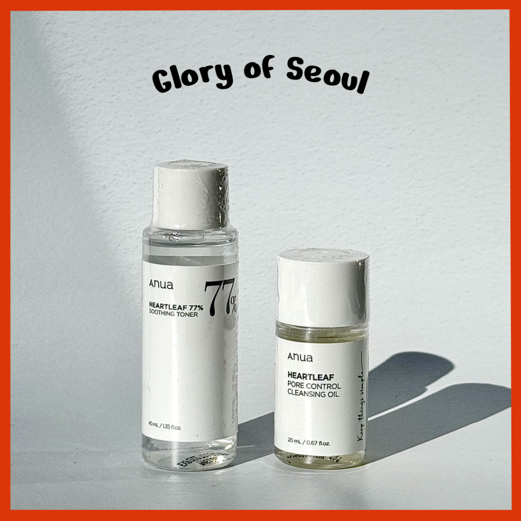 [MINI] ANUA Heartleaf Soothing Selection│Toner 40ml / Pore Cleansing Oil 20ml