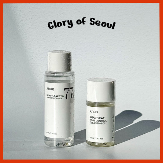[MINI] ANUA Heartleaf Soothing Selection│Toner 40ml / Pore Cleansing Oil 20ml