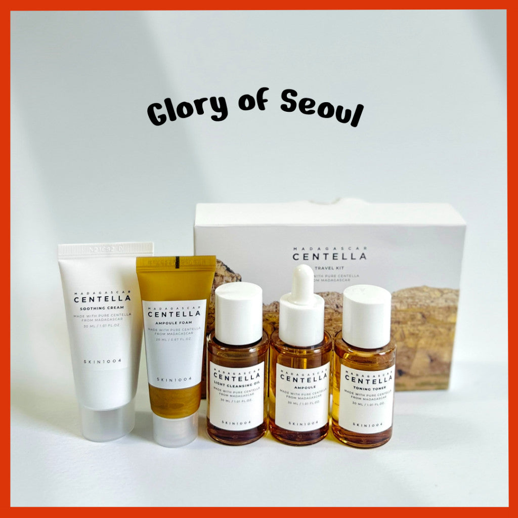 SKIN1004 Madagascar Centella Travel Kit (Ampoule Foam 20ml + Toning Toner 30ml + Ampoule 30ml + Soothing Cream 30ml + Cleansing Oil 30ml)