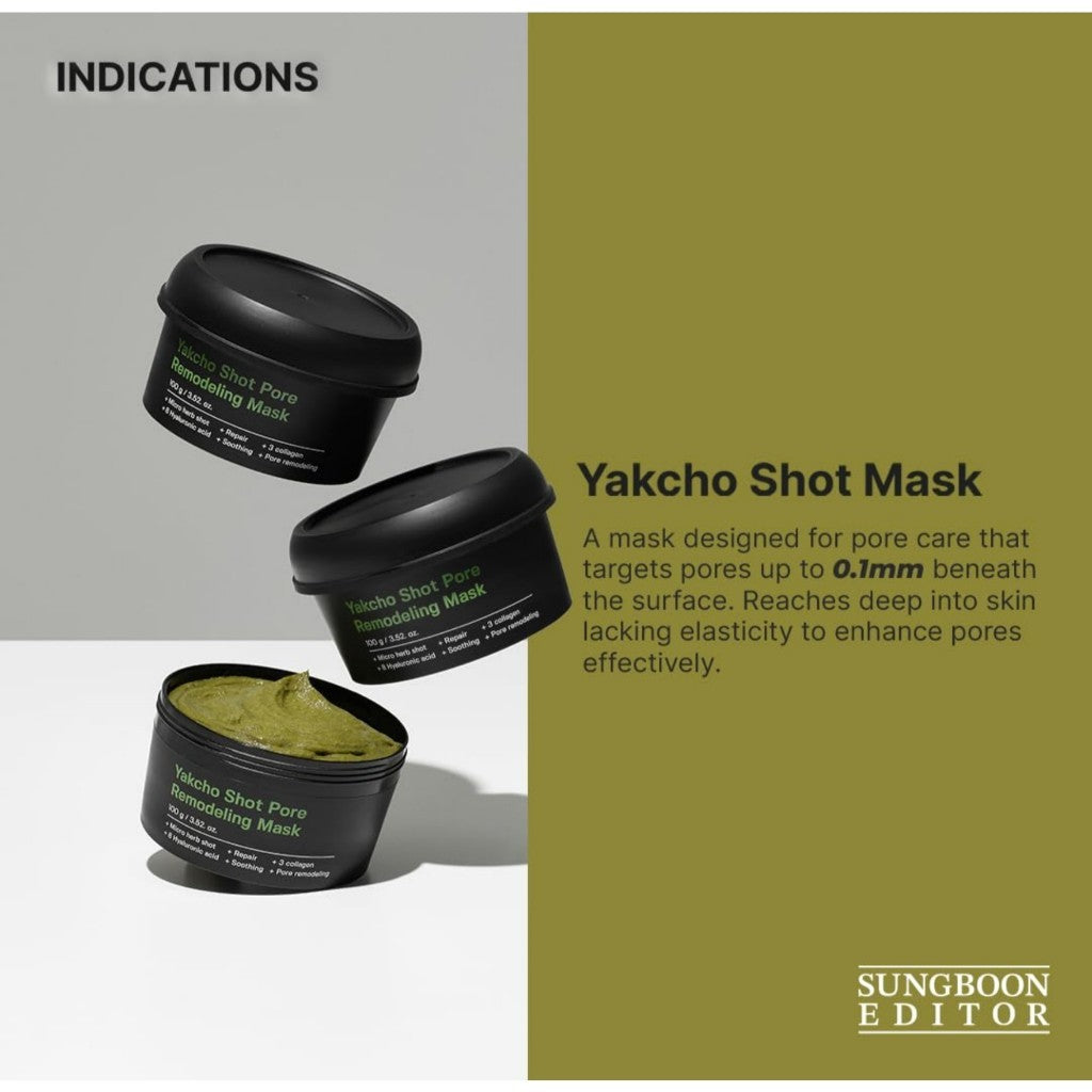 SUNGBOON EDITOR Yakcho Shot Pore Remodeling Mask, 80g