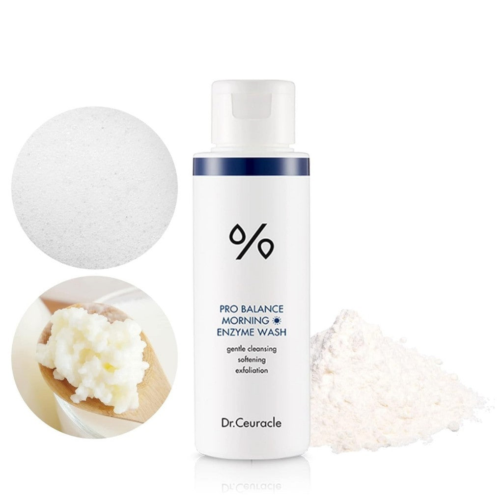Dr.Ceuracle Pro Balance Morning & Night Enzyme Wash, 50g | Maltose, Corn Starch Powder Cleanser Removing Sebum | Exfoliating, pH Balancing Care