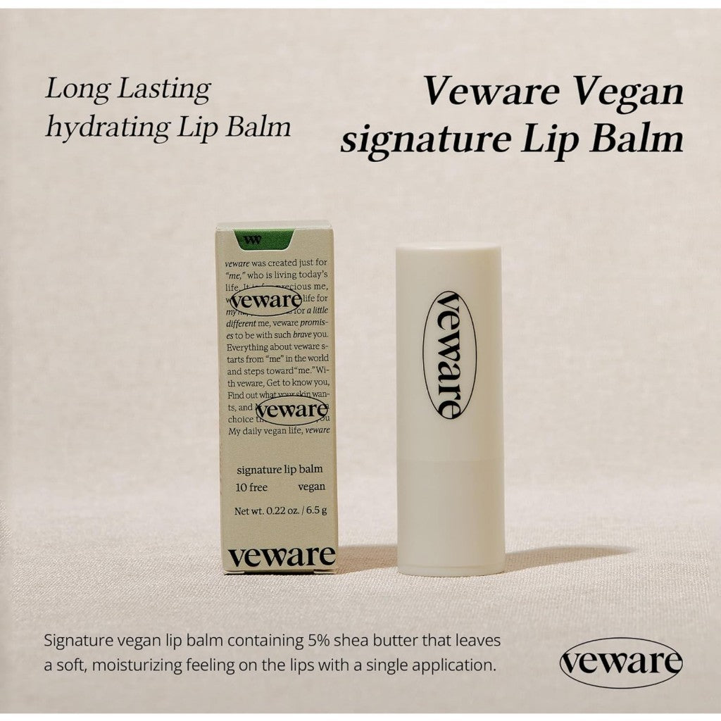 [Veware] Vegan Signature Lip Balm with Shea Butter 100% Vegan Formula Lip balm 6.5g