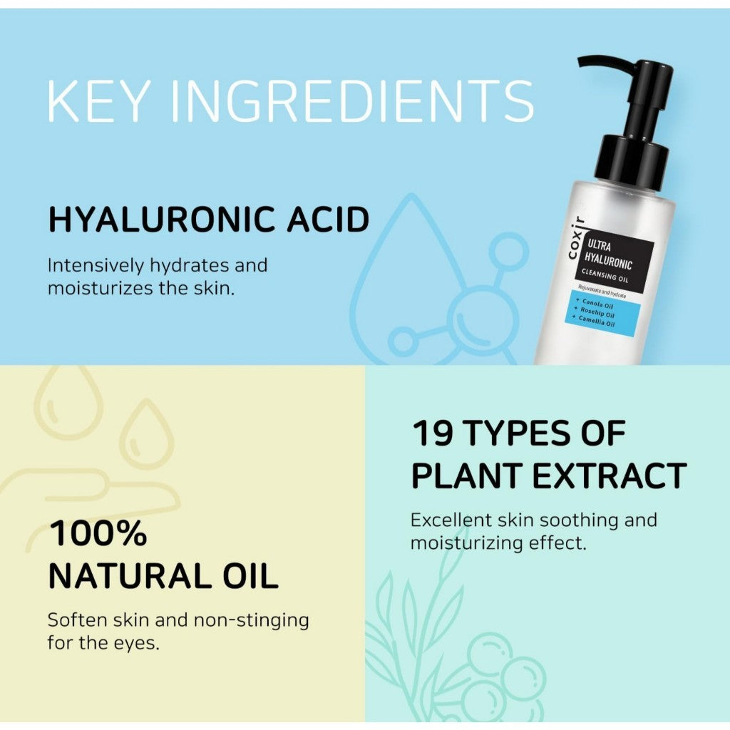 [COXIR] ULTRA HYALURONIC CLEANSING OIL, 150mL