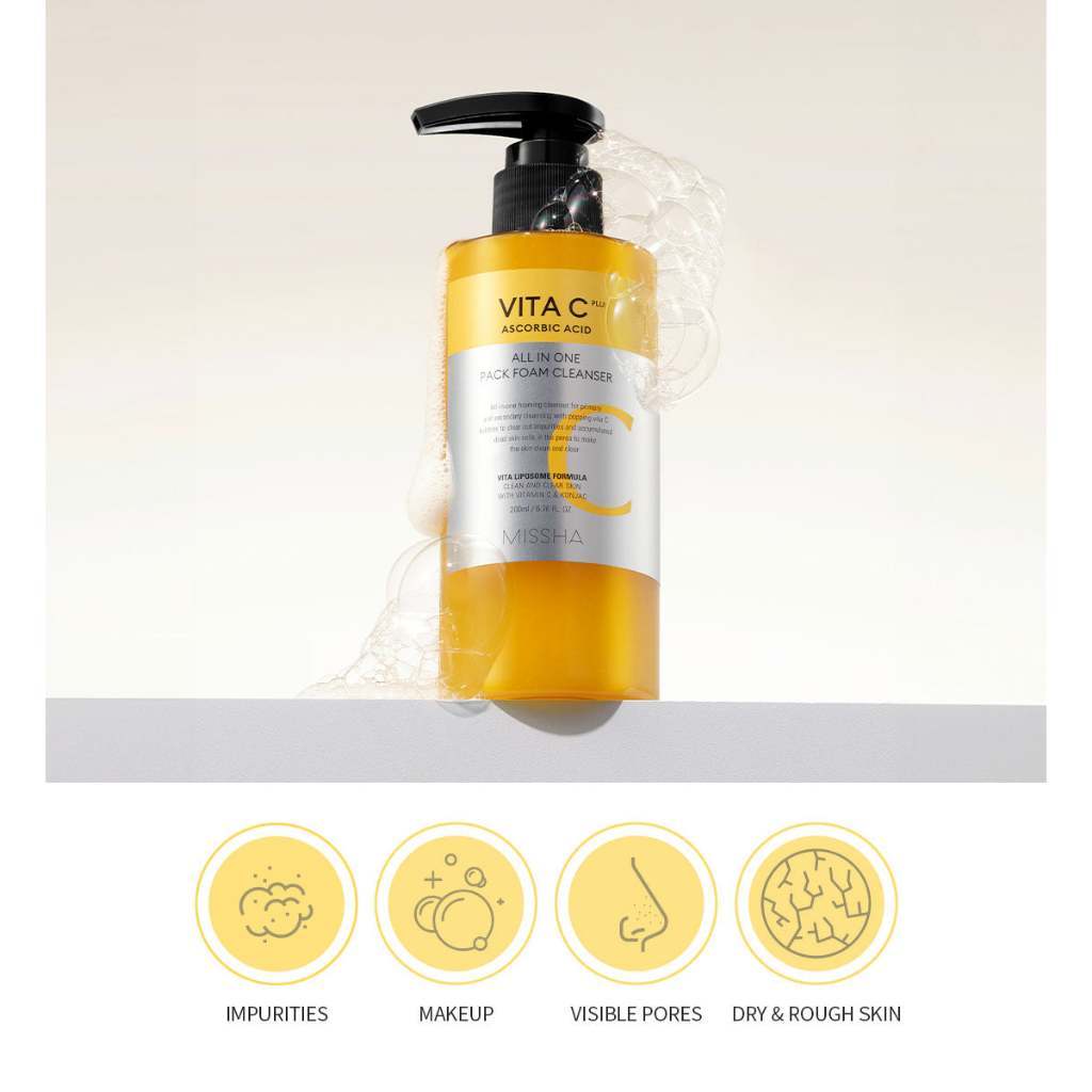 MISSHA Vita C Plus All in 1 Pack Foam Cleanser 200ml