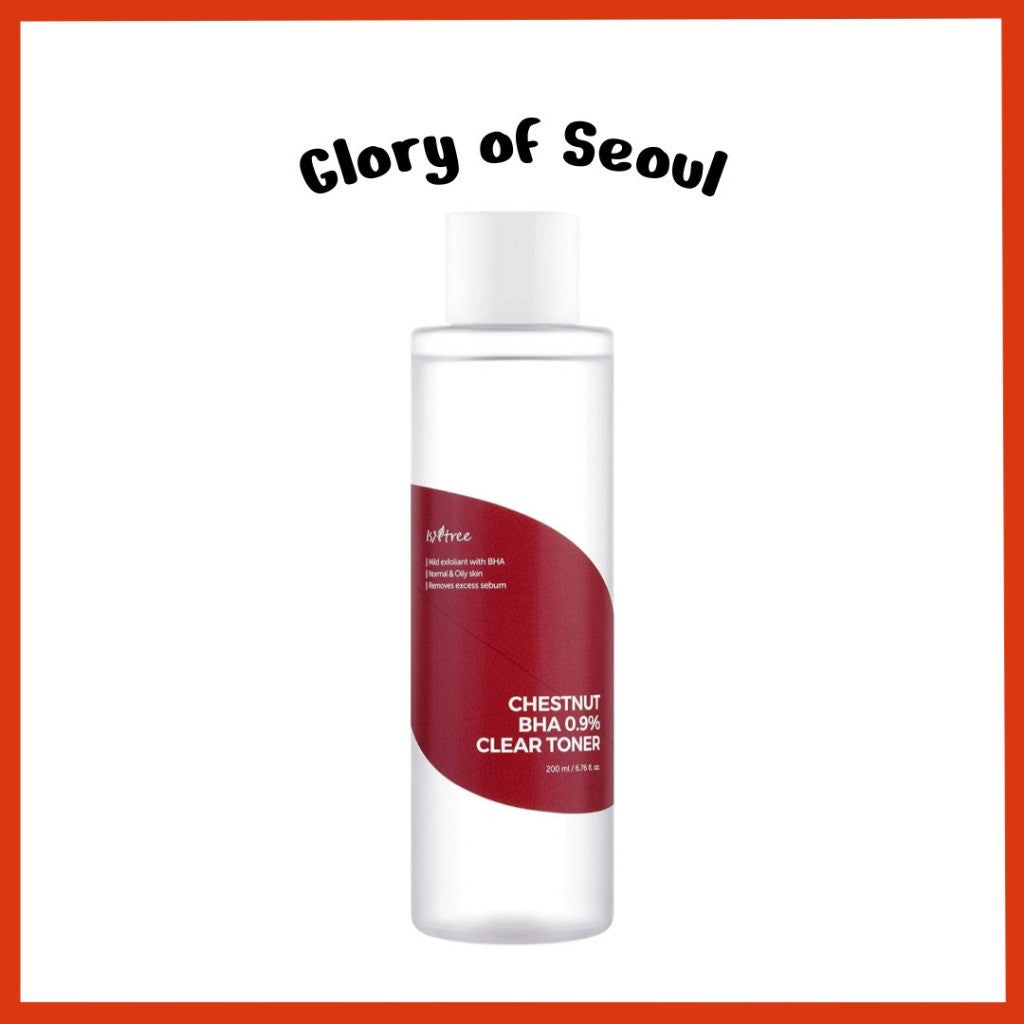 ISNTREE Chestnut BHA 0.9% Clear Toner 200ml / 6.76 fl.oz | Mild exfoliant with BHA