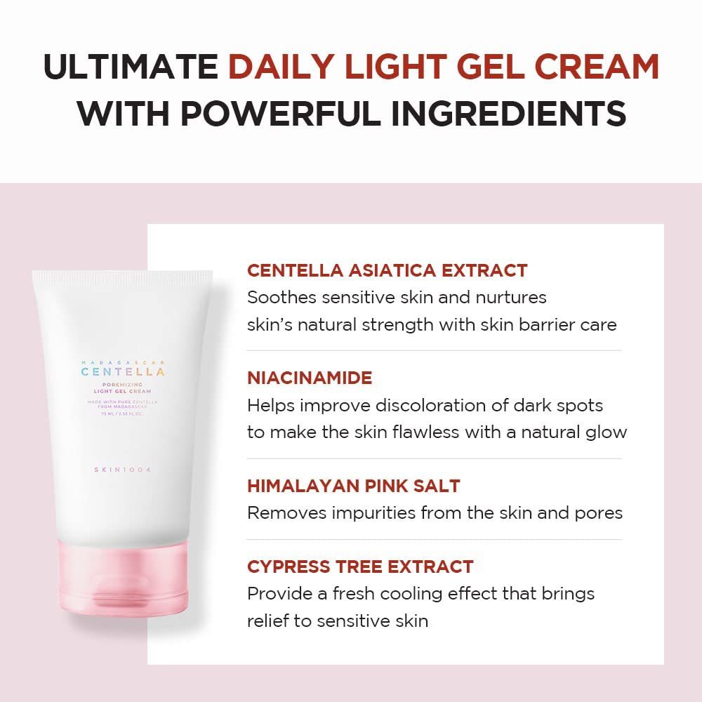 SKIN1004 Madagascar Centella Crema en Gel Ligera Poremizing 75ml