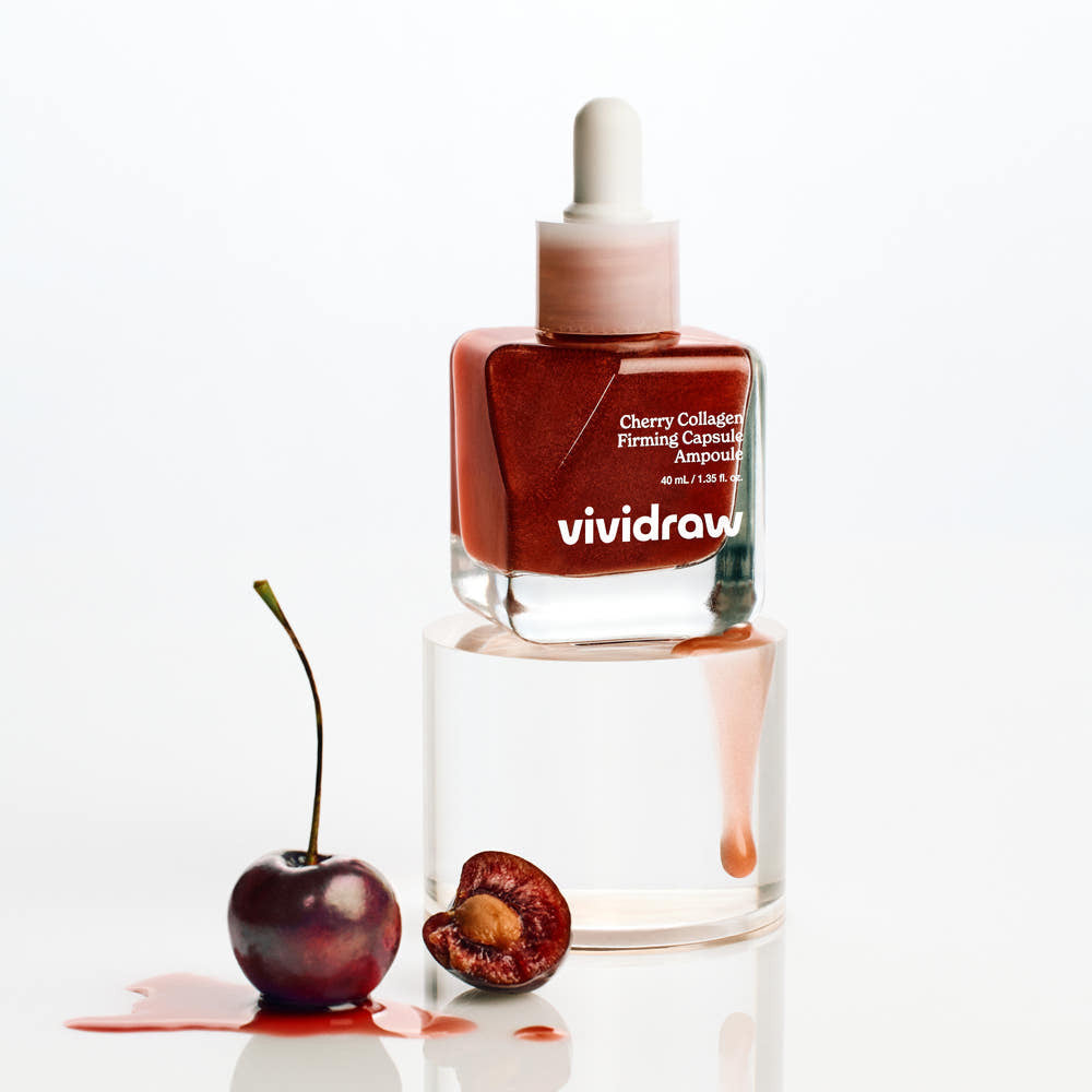 [New] VIVIDRAW Vegan Ampoule (5 Types), 40ml┃Apple Vinegar Pore Shrinkee/Cherry Collagen Firming Capsule/Baobal Hydrogel To Drop/Niacin Onion All Clear/White Tomato Glutathione