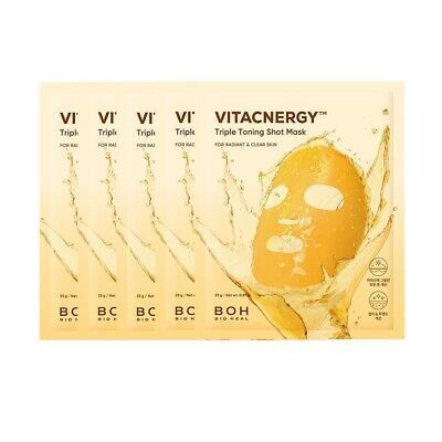 BIOHEAL BOH Vitacnergy Triple Toning Shot Mask 4+1 Each