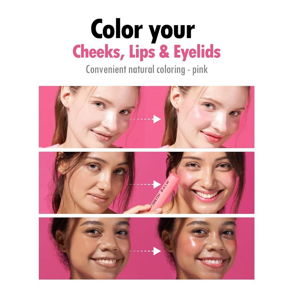 [KAHI] Kisstin Balm Pink, 9g | Skin-Refining Face Balm Moisturizer & Makeup Stick