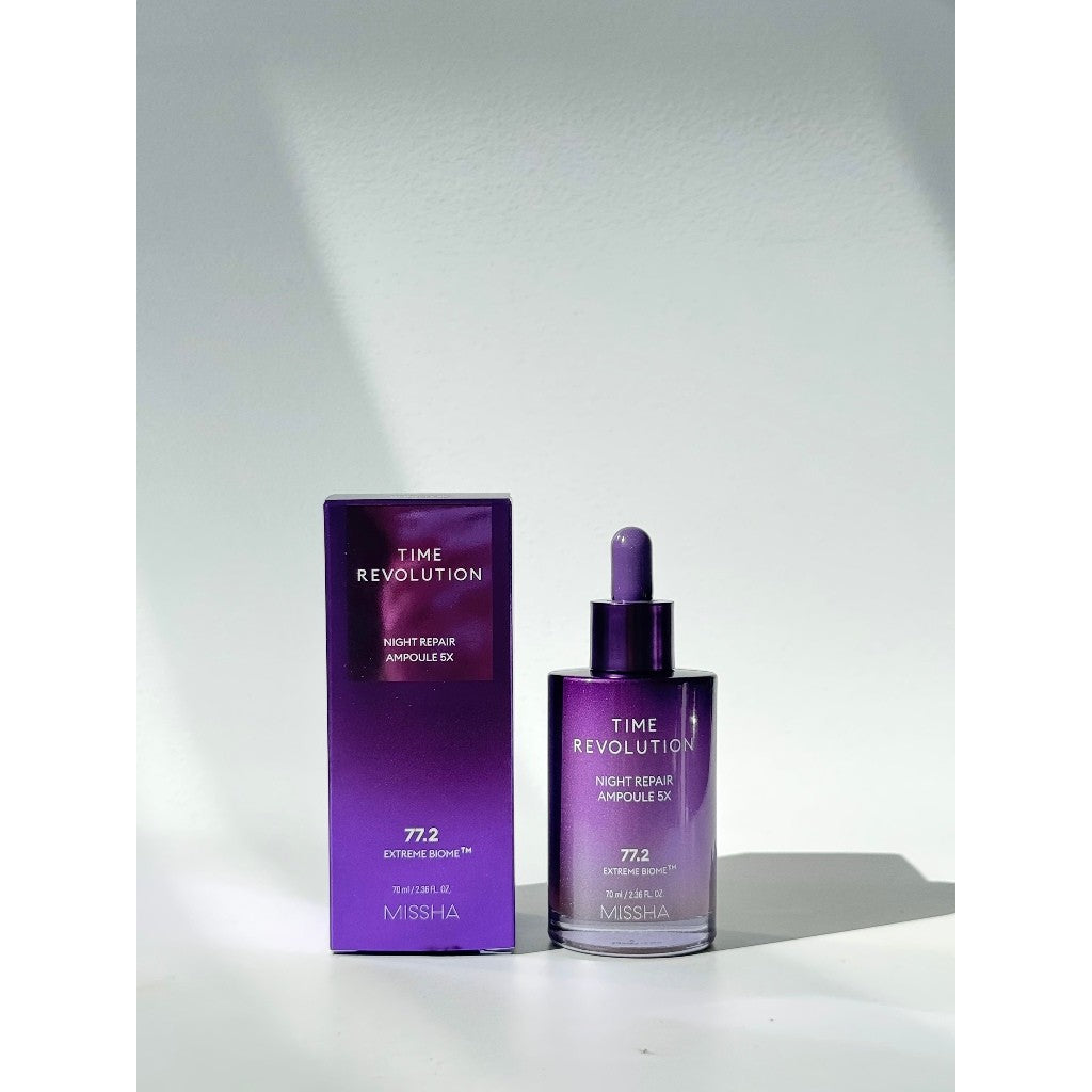 [MISSHA] Time Revolution Night Repair Purple Ampoule 5X 50ml , 70ml