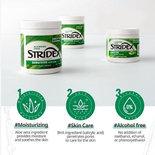STRIDEX Pads (Max Plus / Sensitive / Calming) 3Type