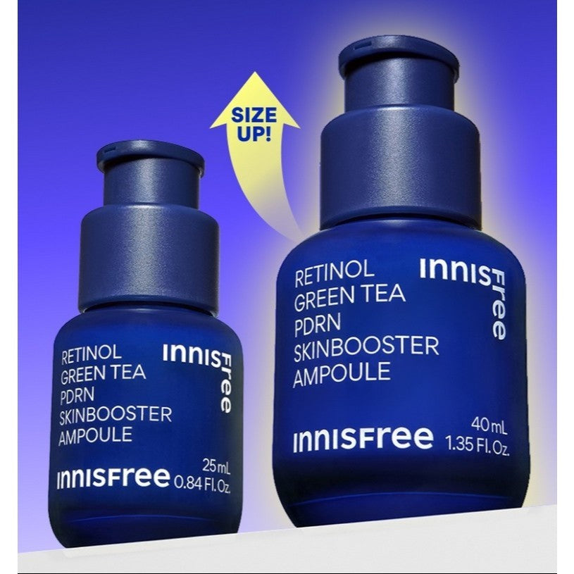 INNISFREE Retinol Green Tea PDRN Skinbooster Ampoule (25mL / 40mL)
