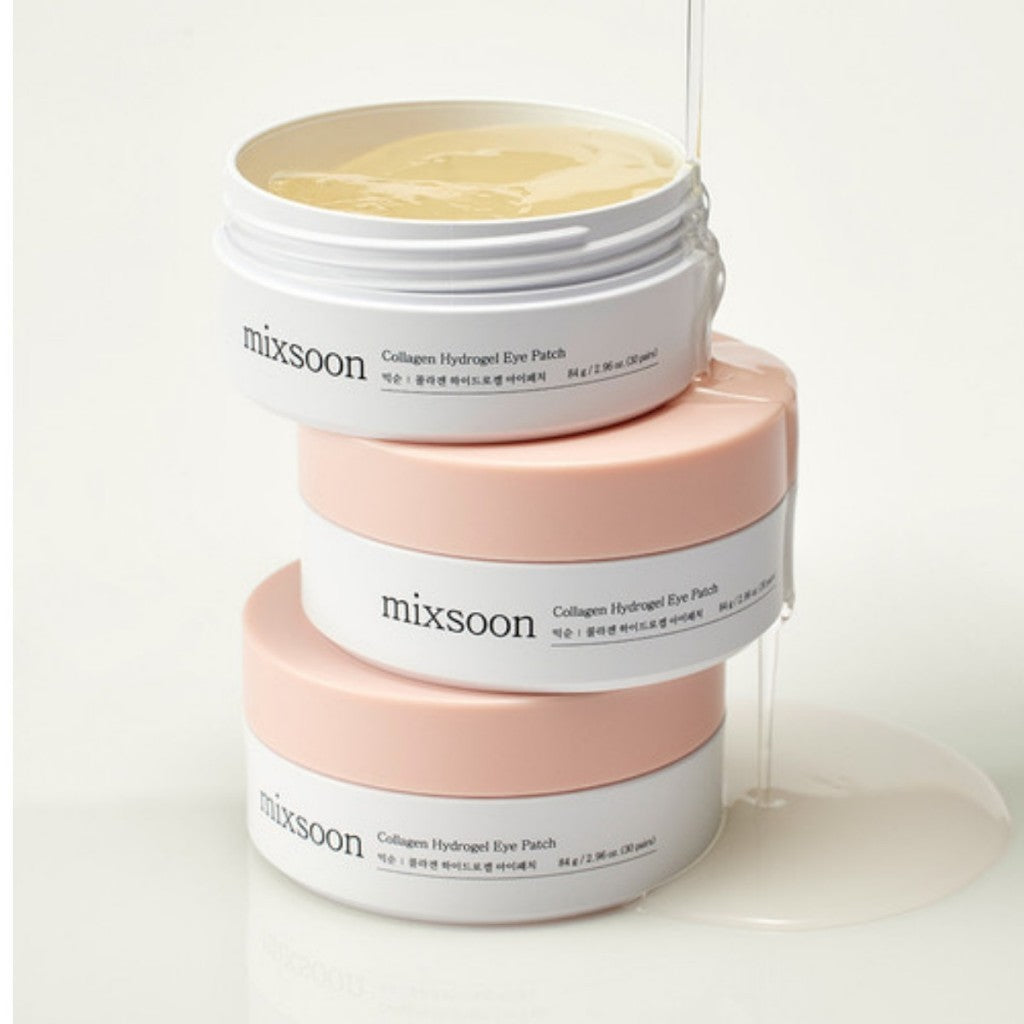 mixsoon Hydrogel Eye Patch 30 pairs (3 Types) │ Bean / Collagen / Cica-Hyal